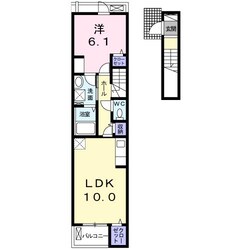 中畑東 徒歩6分 2階の物件間取画像